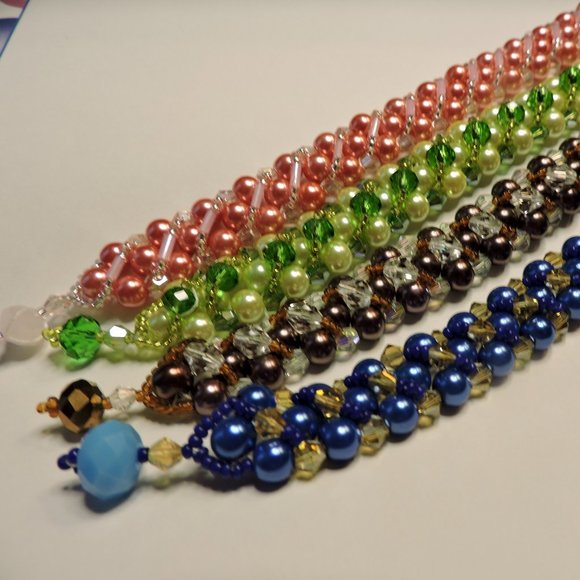 Sparkling Bracelets with bead clasp .. SB4 - Picture 3 of 16